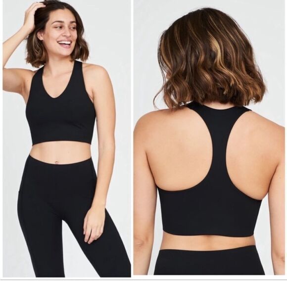 NWT SPANX Longline 50219R Medium Impact Sports Bra - Picture 1 of 9
